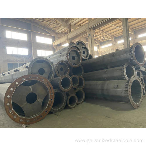 Power Transmission Line Galvanized Steel Pole Towers